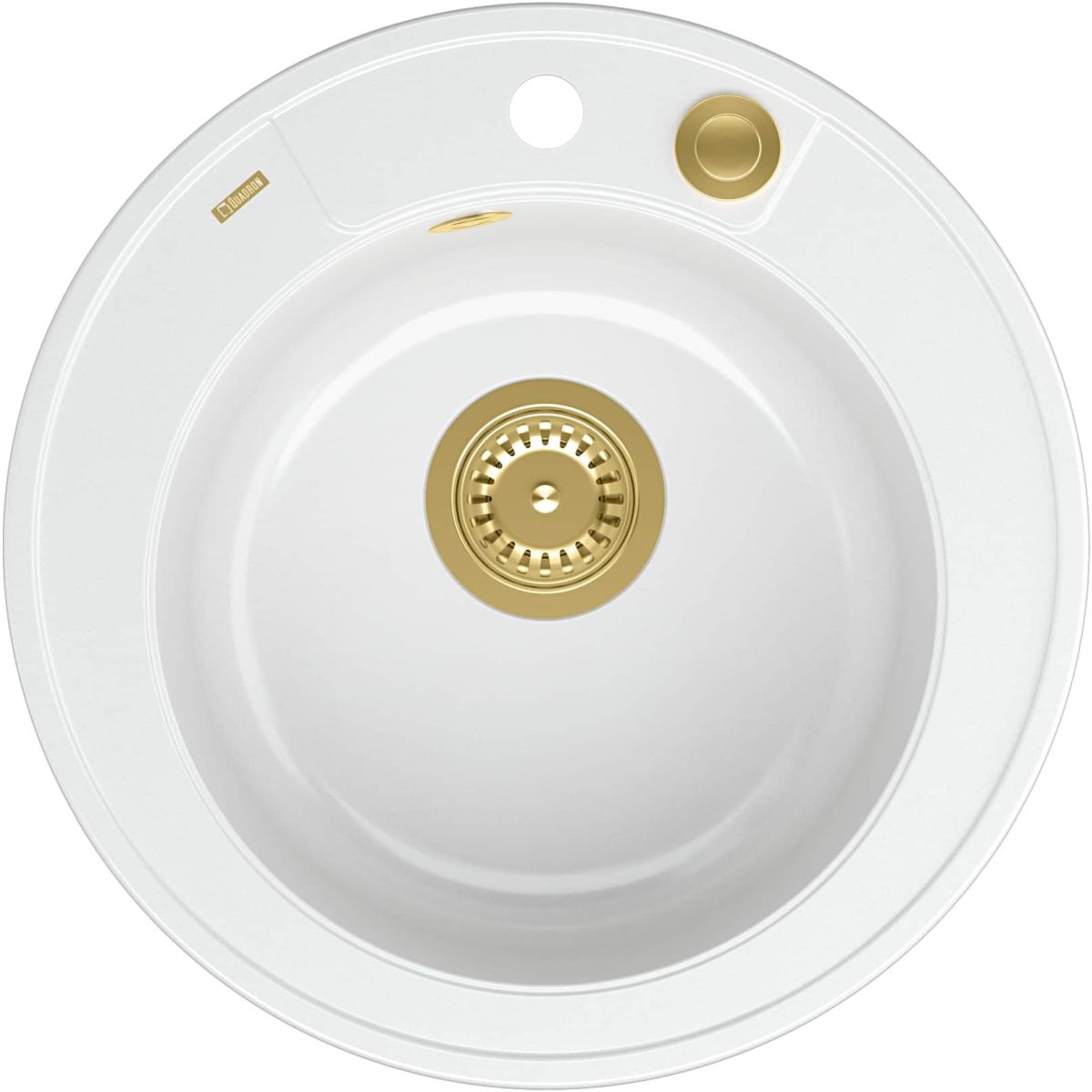 Quadron Morgan graniteq mosogató 51x51 cm fehér HB8301U1-G1_P2O