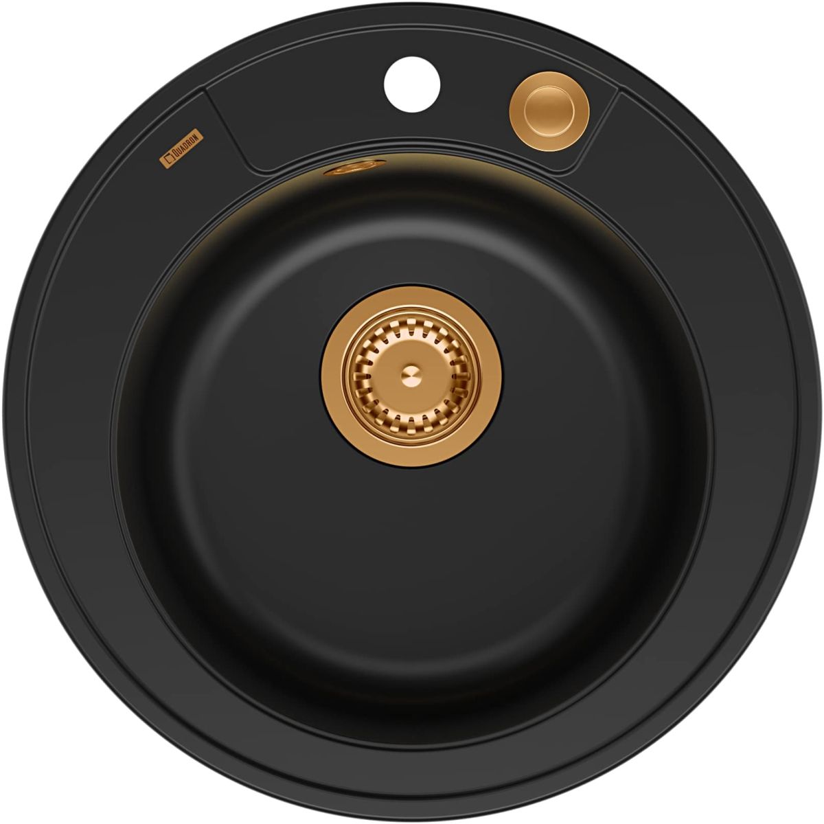 Quadron Morgan graniteq mosogató 51x51 cm fekete HB8301U7-C1_P2O