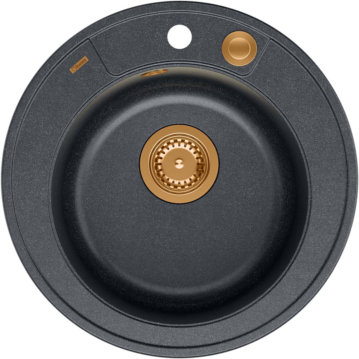 Quadron Morgan graniteq mosogató 51x51 cm fekete HB8301U8-C1_P2O