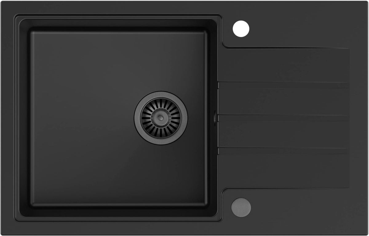 Quadron Peter graniteq mosogató 78x50 cm fekete HCQP7850BLM_PC