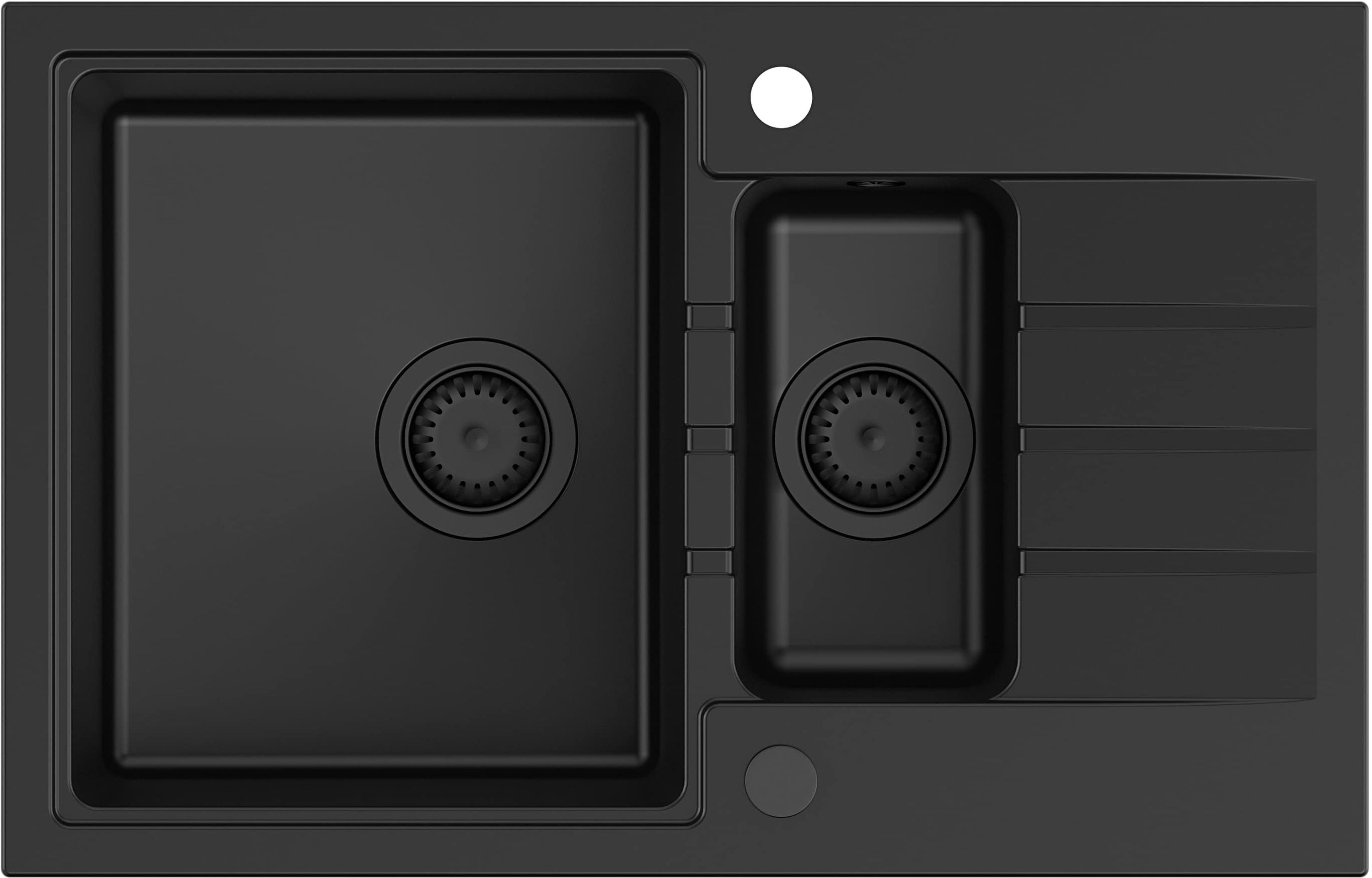 Quadron Peter graniteq mosogató 78x50 cm fekete HCQP57850BLM_PC