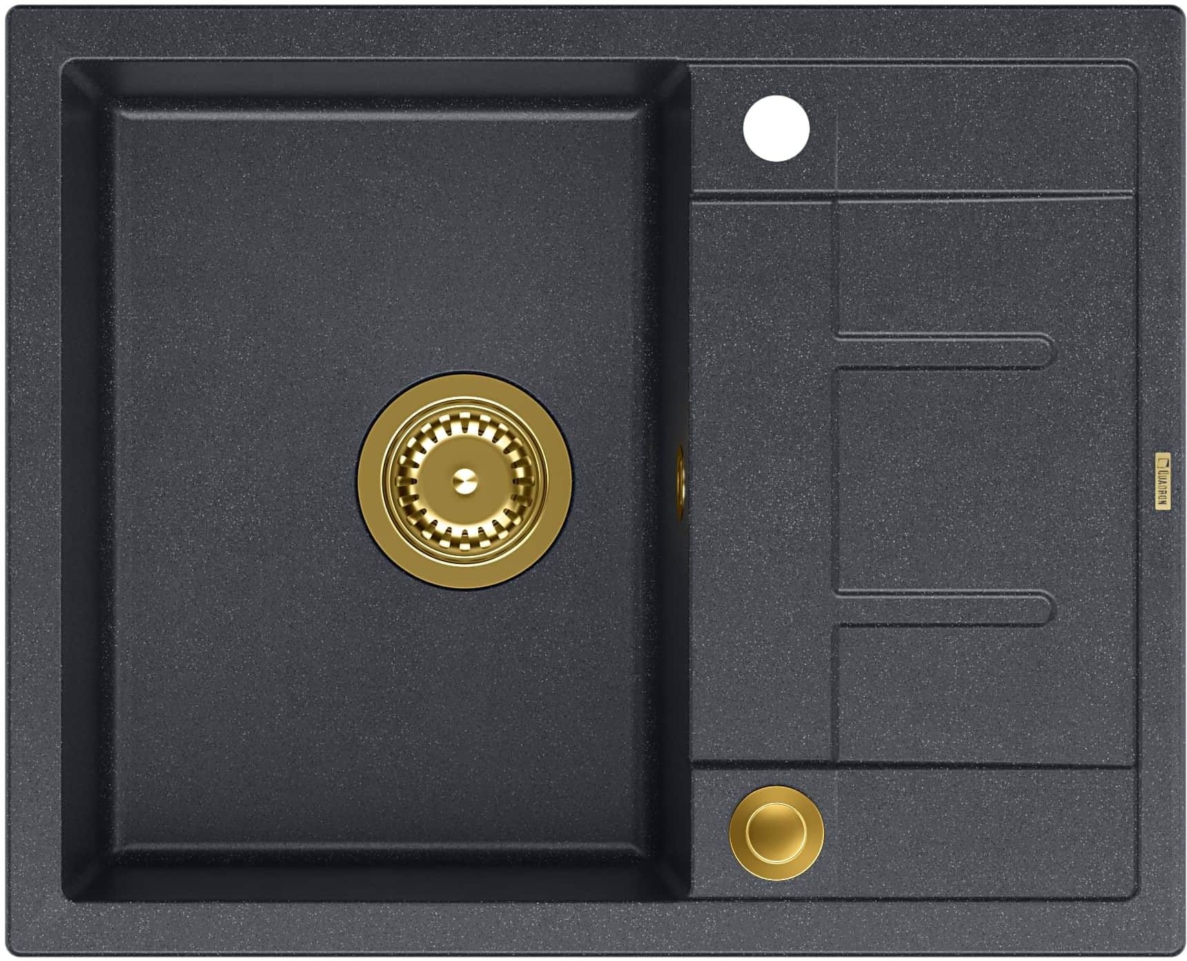Quadron Morgan graniteq mosogató 62x50 cm fekete HB8210U8-G1_P2O
