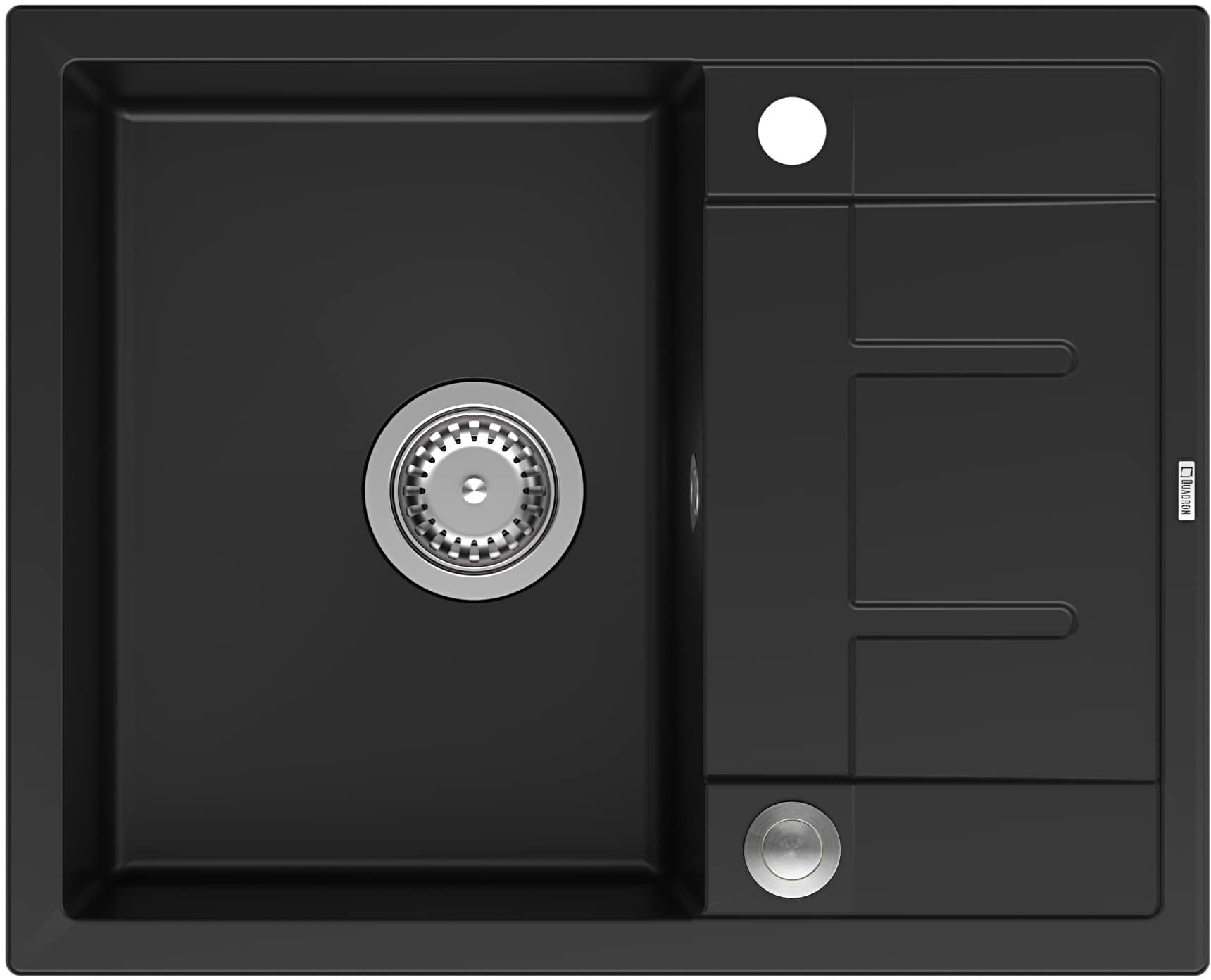 Quadron Morgan graniteq mosogató 62x50 cm fekete HB8210U7-BS_P2O