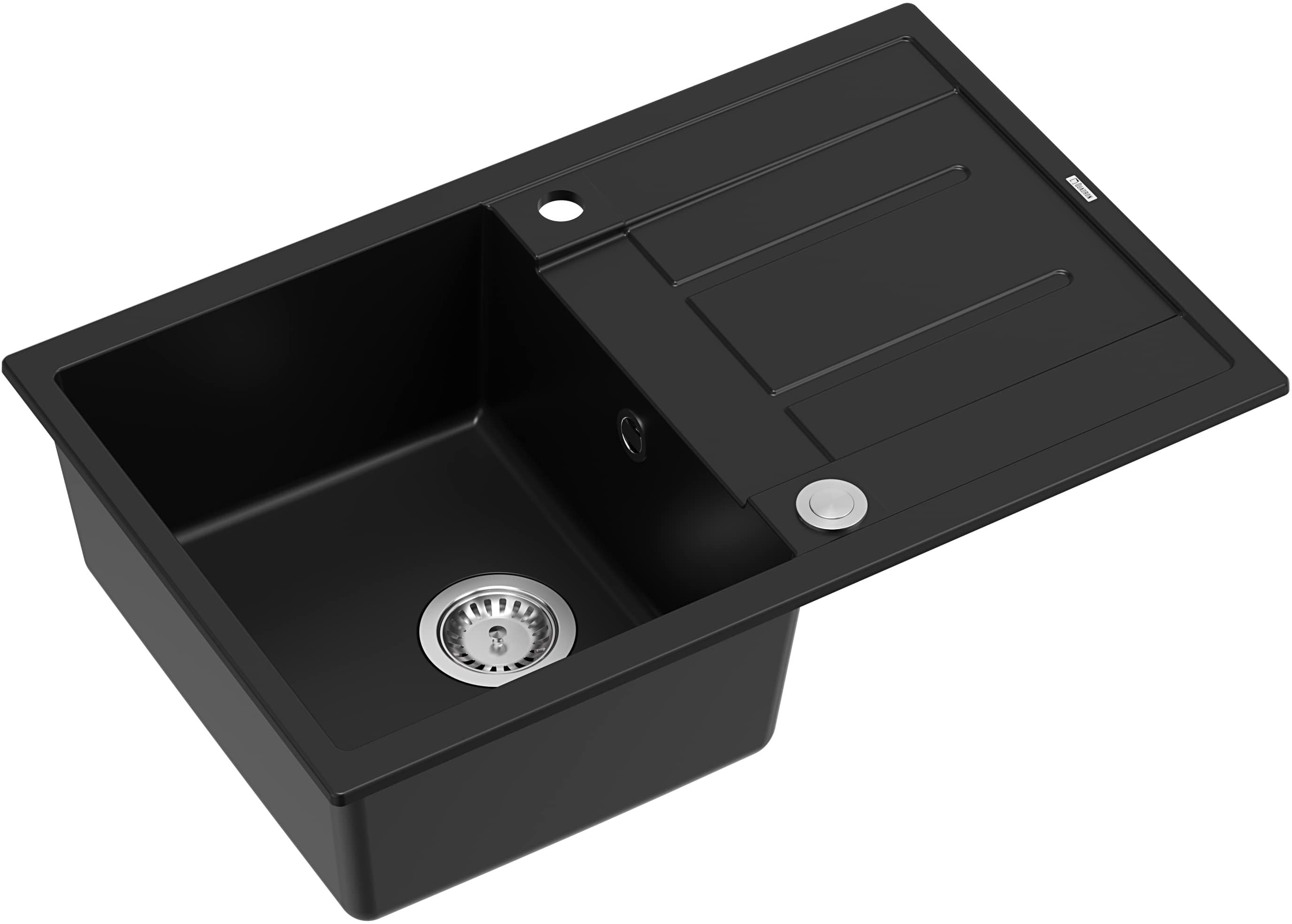 Quadron Morgan graniteq mosogató 78x50 cm fekete HB8203U7-BS_P2O