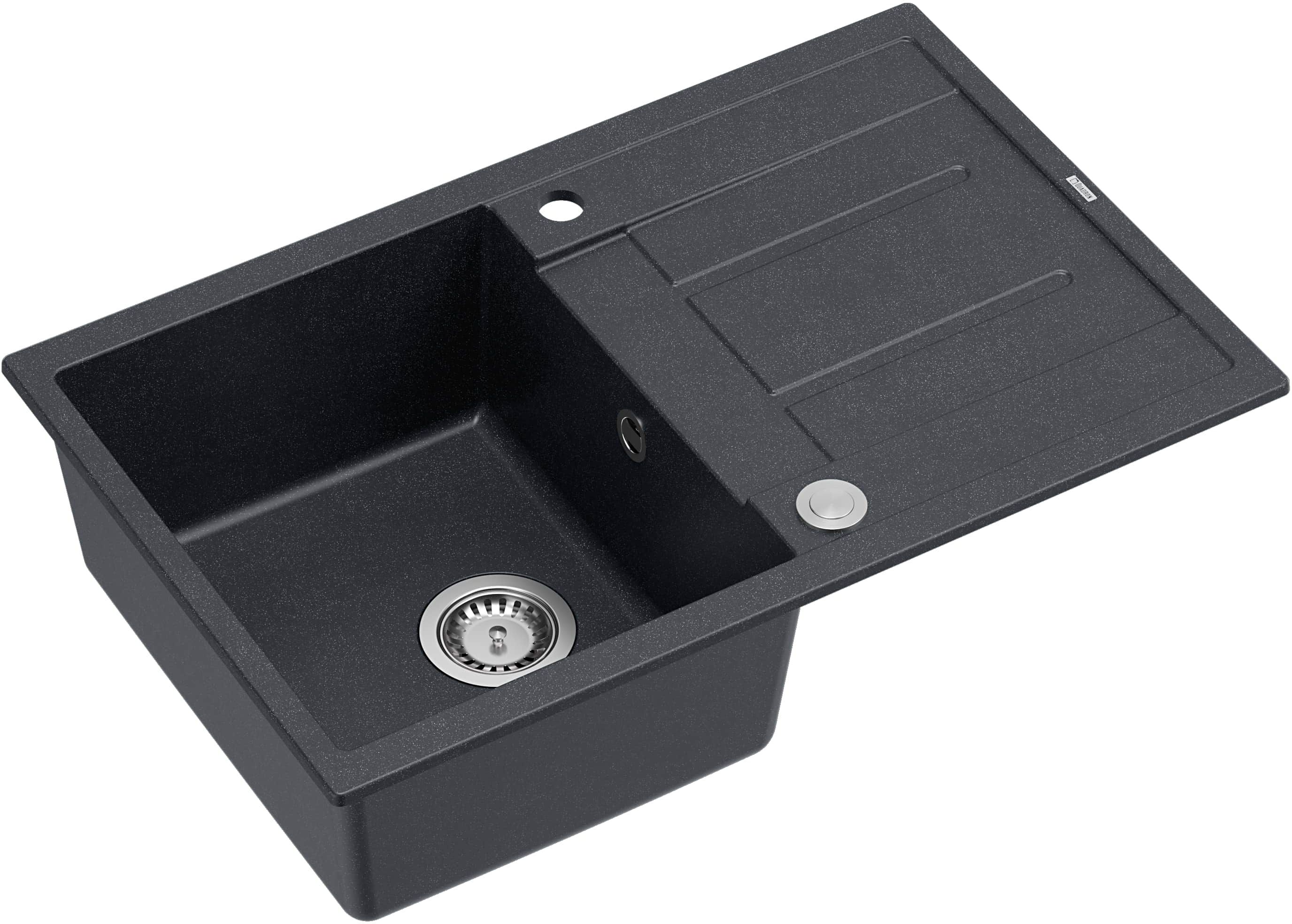 Quadron Morgan graniteq mosogató 78x50 cm fekete HB8203U8-BS_P2O