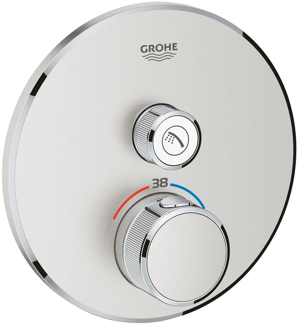 Grohe Grohtherm SmartControl zuhanycsaptelep süllyesztett z termosztáttal SuperSteel 29118DC0