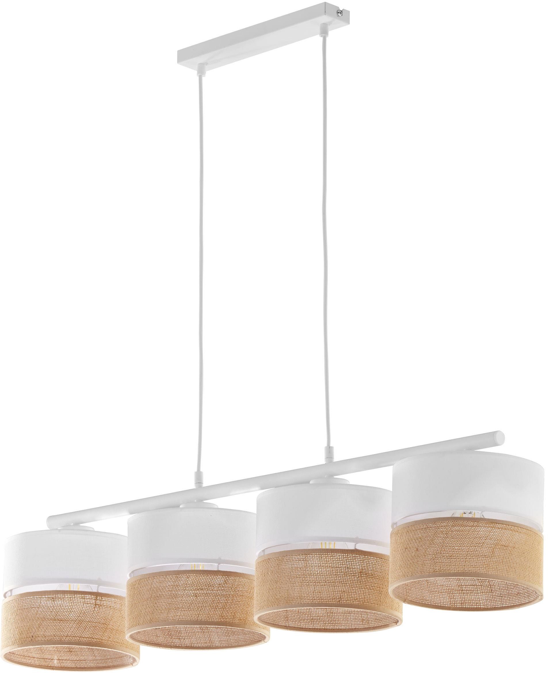 TK Lighting Linobianco függőlámpa 4x15 W fehér-barna 6576