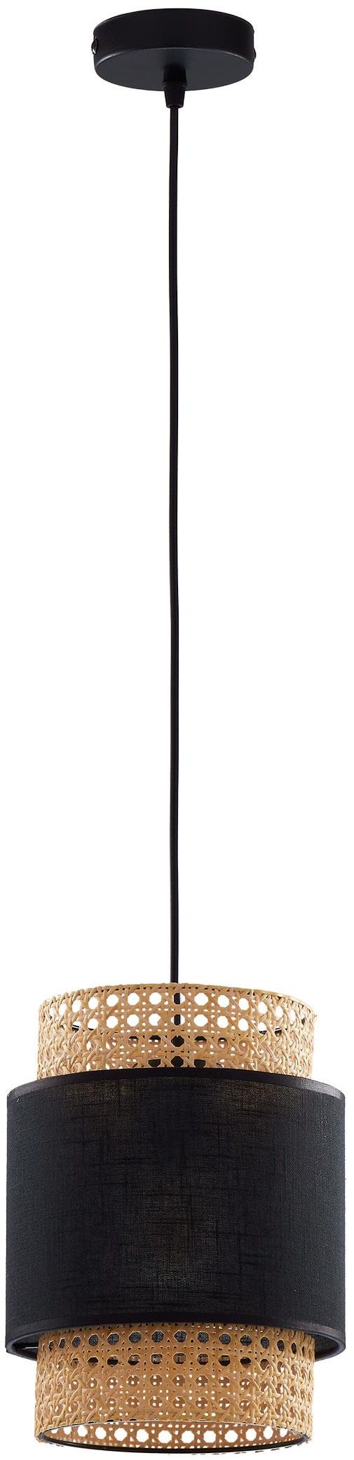 TK Lighting Boho Black függőlámpa 1x15 W fekete-bézs 6540