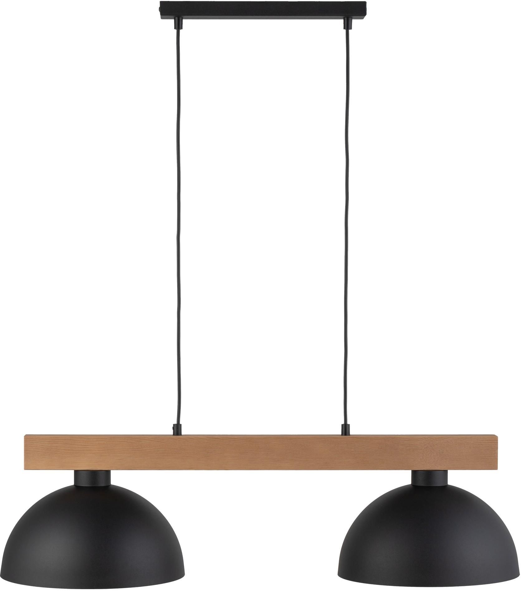 TK Lighting Oslo függőlámpa 2x15 W fekete-fa 4711