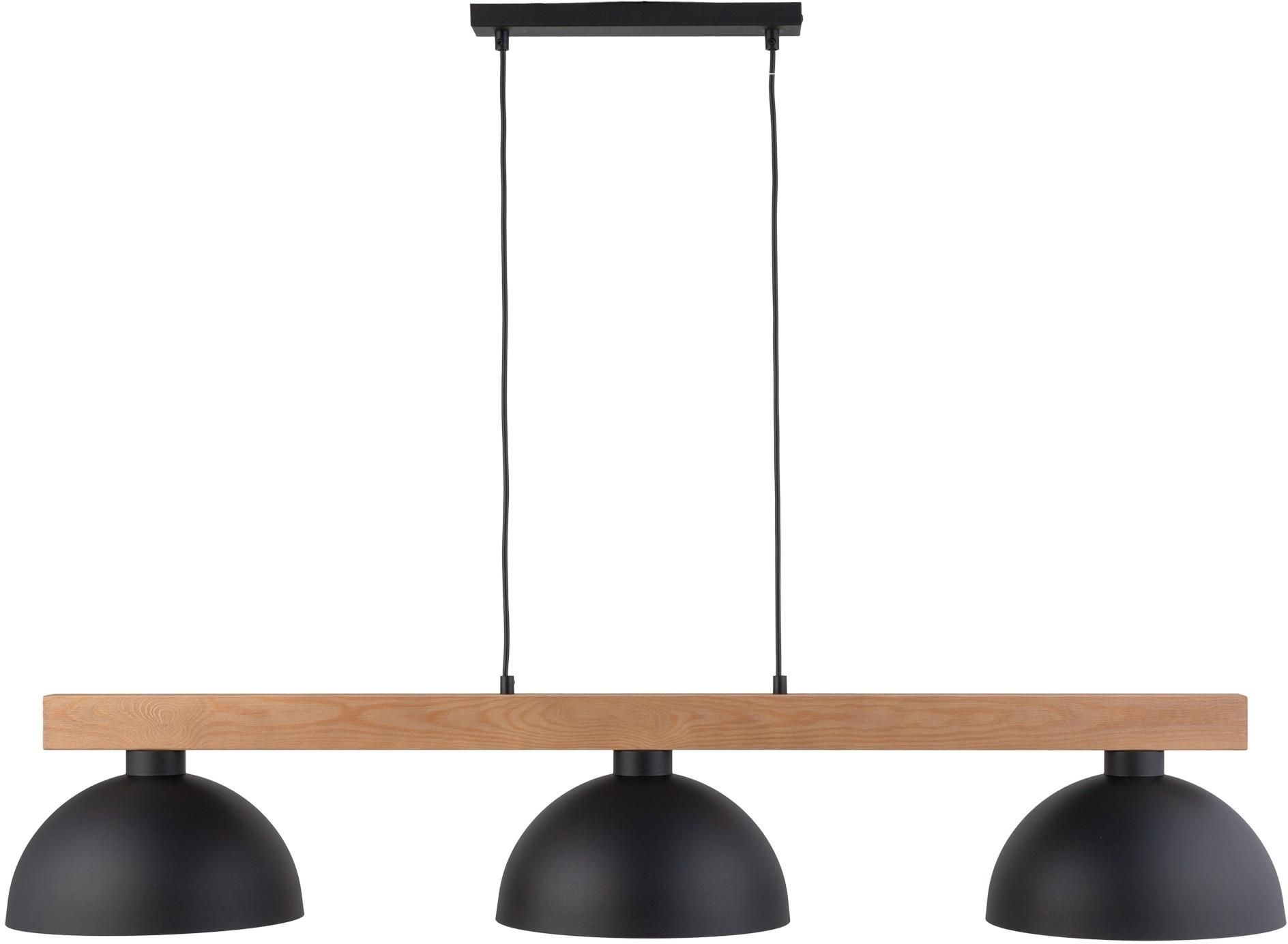 TK Lighting Oslo függőlámpa 3x15 W fekete-fa 4710