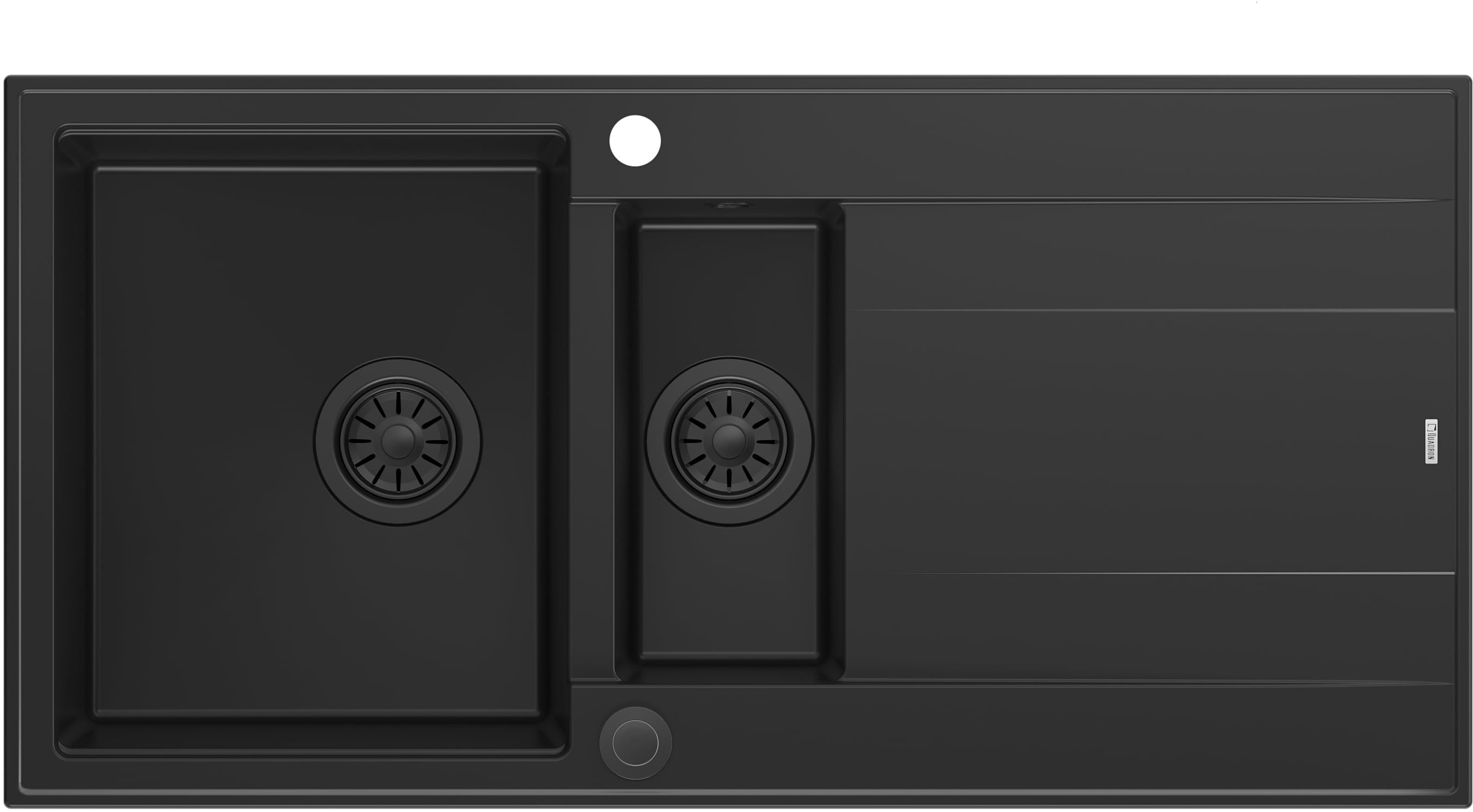 Quadron Evan graniteq mosogató 100x50 cm fekete HQE510050U7_BLM_P2O