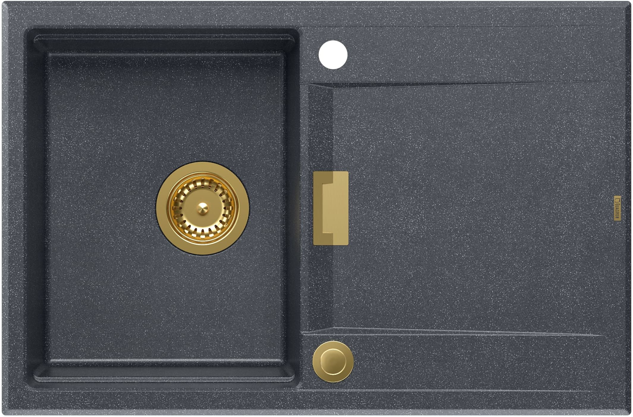 Quadron Owen graniteq mosogató 76x50 cm fekete HQO7650U8_PVDG1