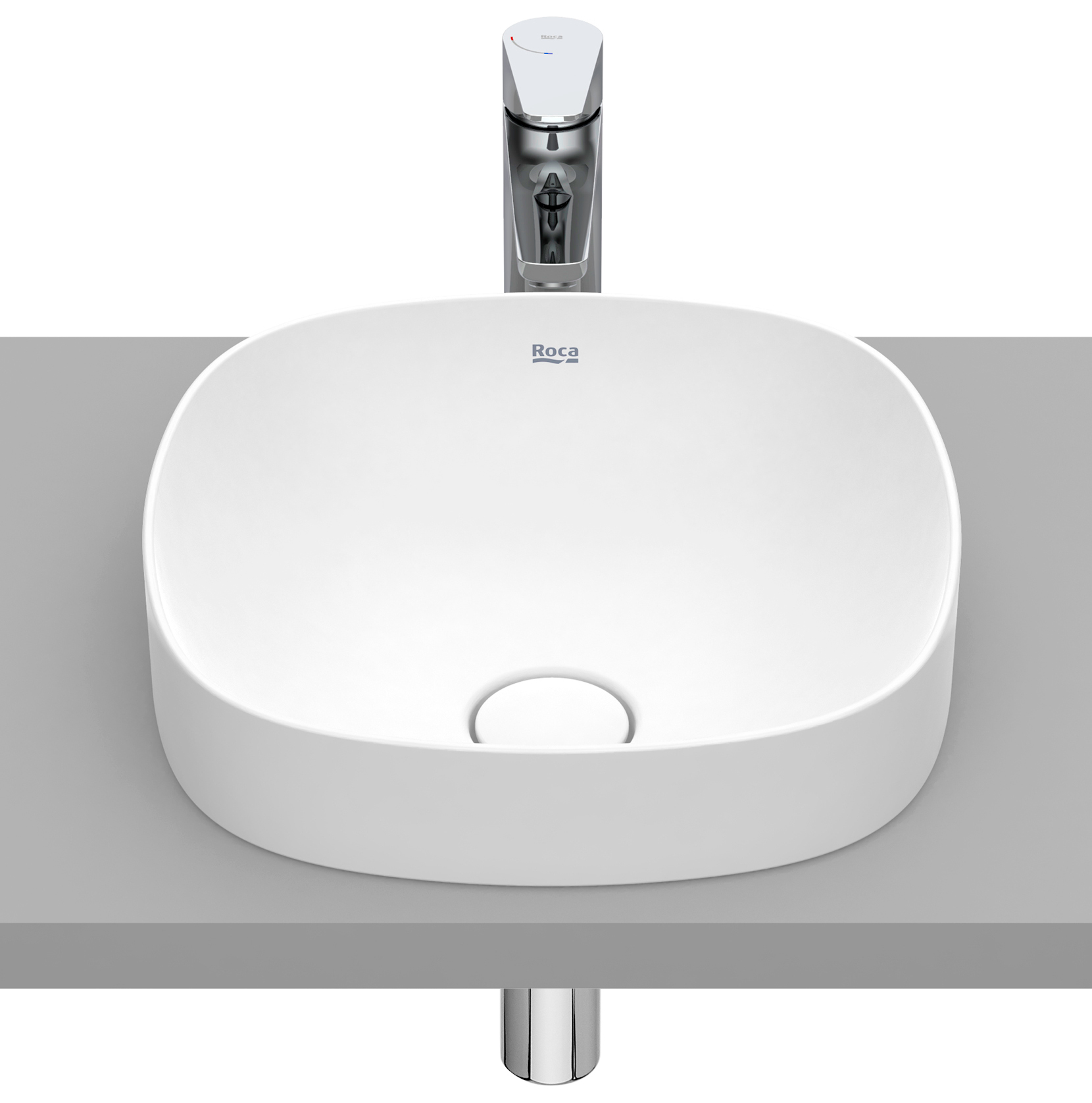 Roca Inspira mosdótál 37x37 cm négyzet süllyesztett fehér A32750R620