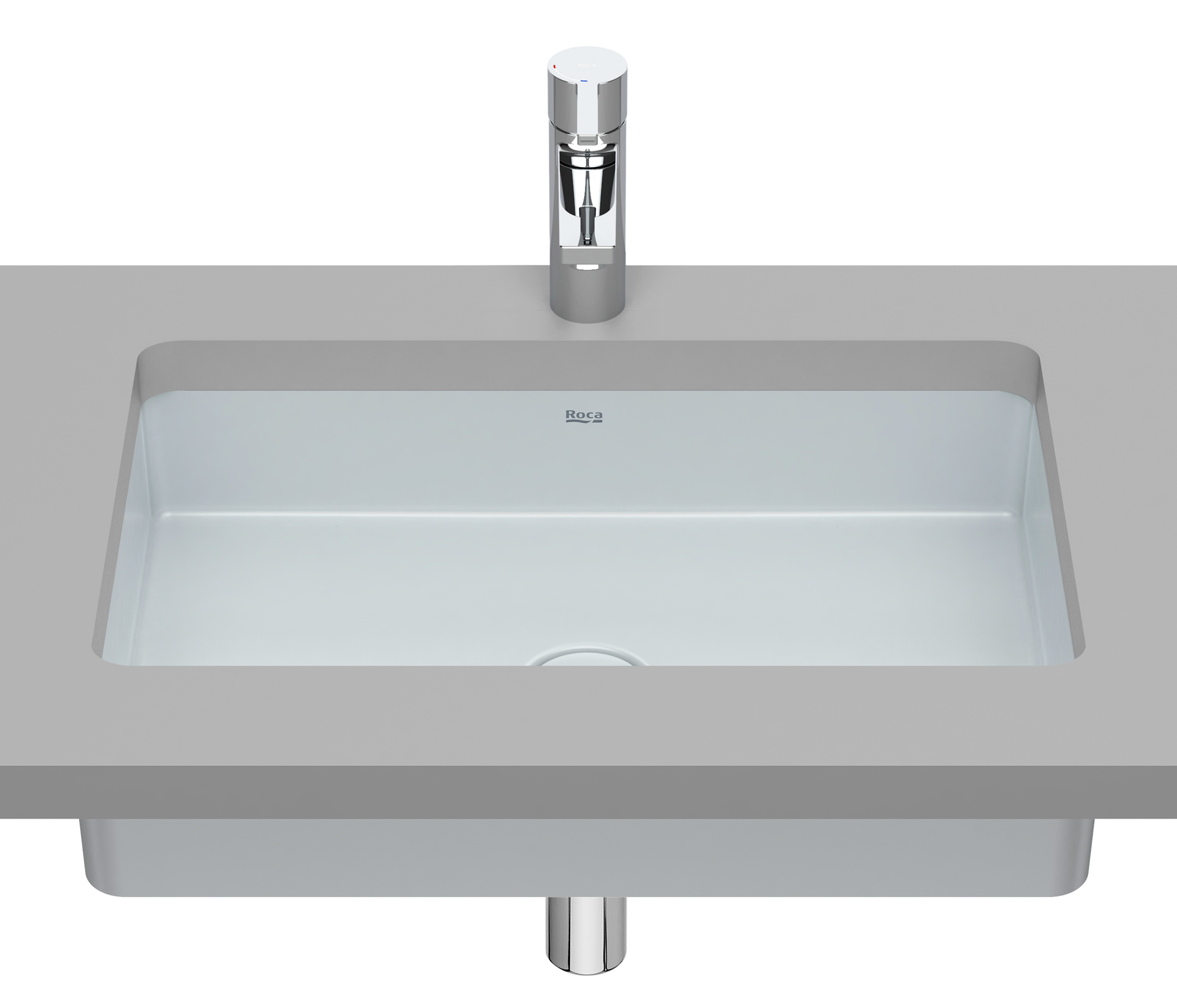 Roca Inspira mosdótál 53x31.5 cm négyszögletes alulról beépíthető A327535630