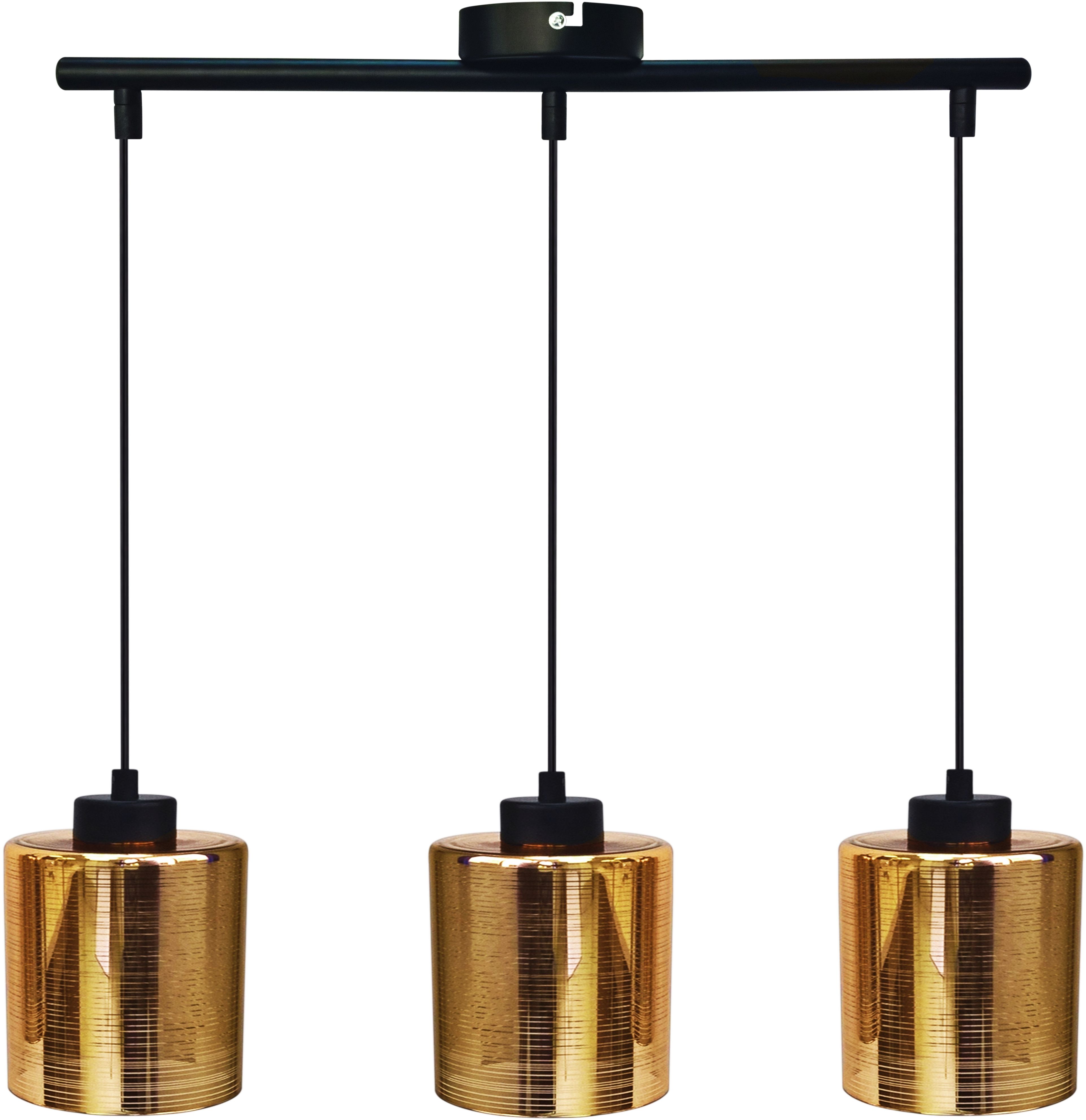 Candellux Cox függőlámpa 3x60 W fekete-arany 33-59369