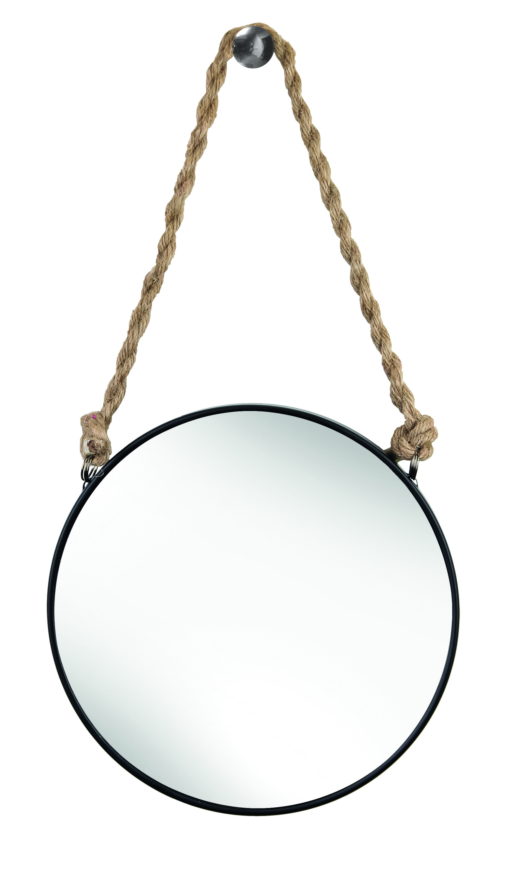 Kleine Wolke Rope Mirror tükör 39.5x23 cm kerek fekete 8653926886