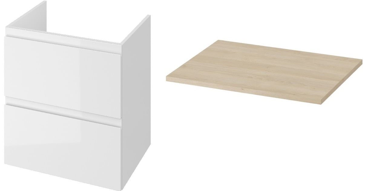 Készlet szekrény Cersanit Moduo S929-010, pult Cersanit Moduo S590-022