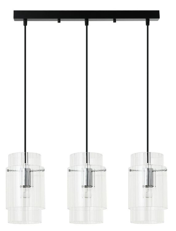 Light Prestige Savona függőlámpa 3x40 W átlátszó-ezüst LP-707/3L