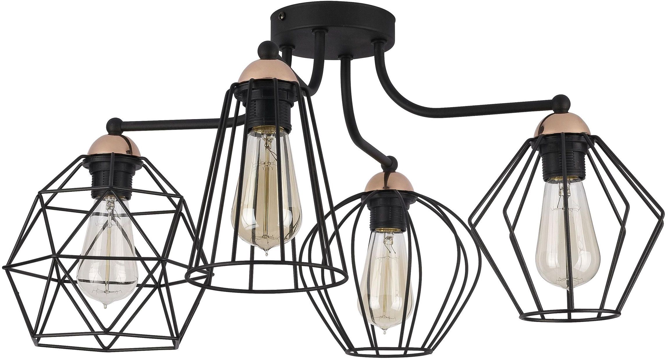 TK Lighting Galaxy mennyezeti lámpa 4x15 W fekete-réz 1645