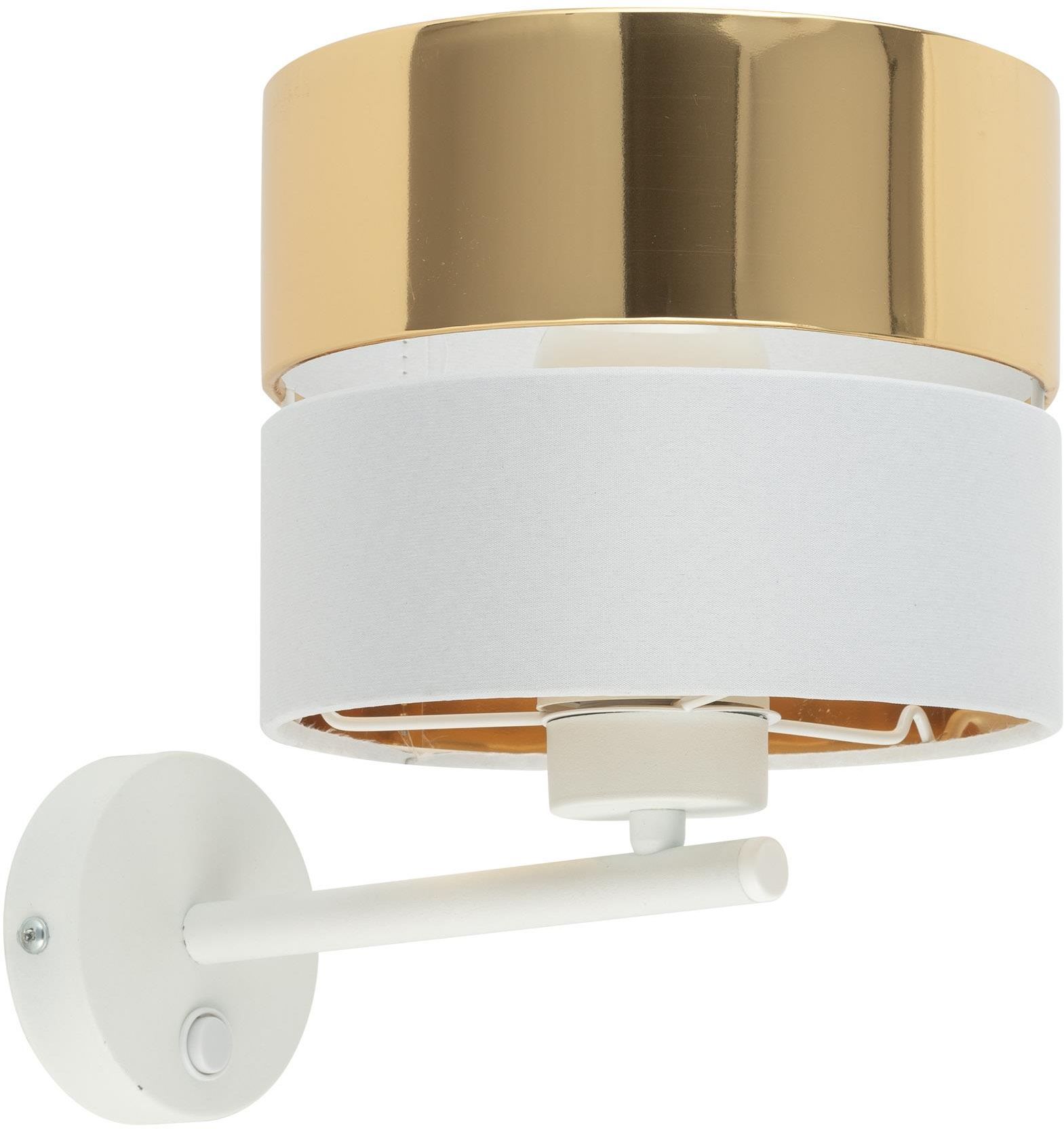 TK Lighting Hilton oldalfali lámpa 1x15 W fehér-arany 4770