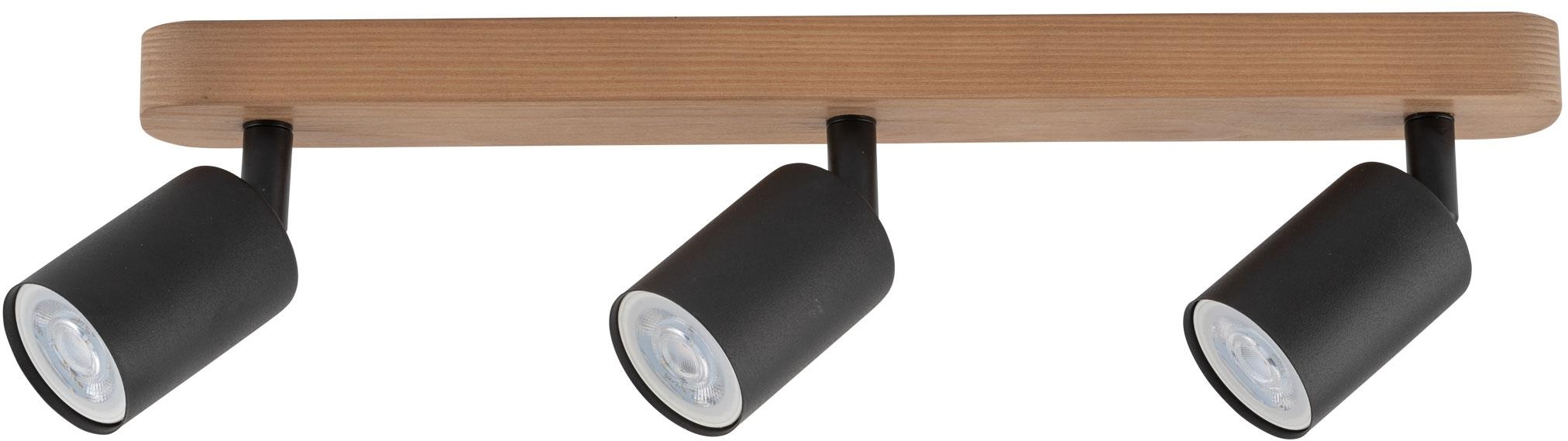 TK Lighting Top mennyezeti lámpa 3x10 W fekete-fa 3292