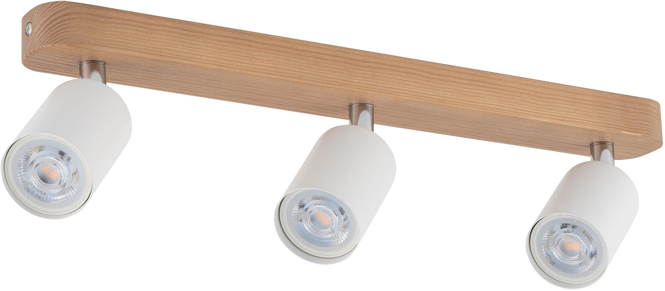 TK Lighting Top mennyezeti lámpa 3x10 W fehér-króm-fa 3296