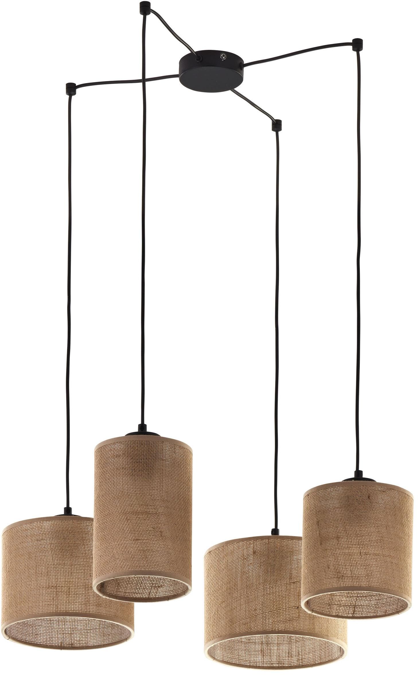 TK Lighting Juta függőlámpa 4x15 W barna 6585