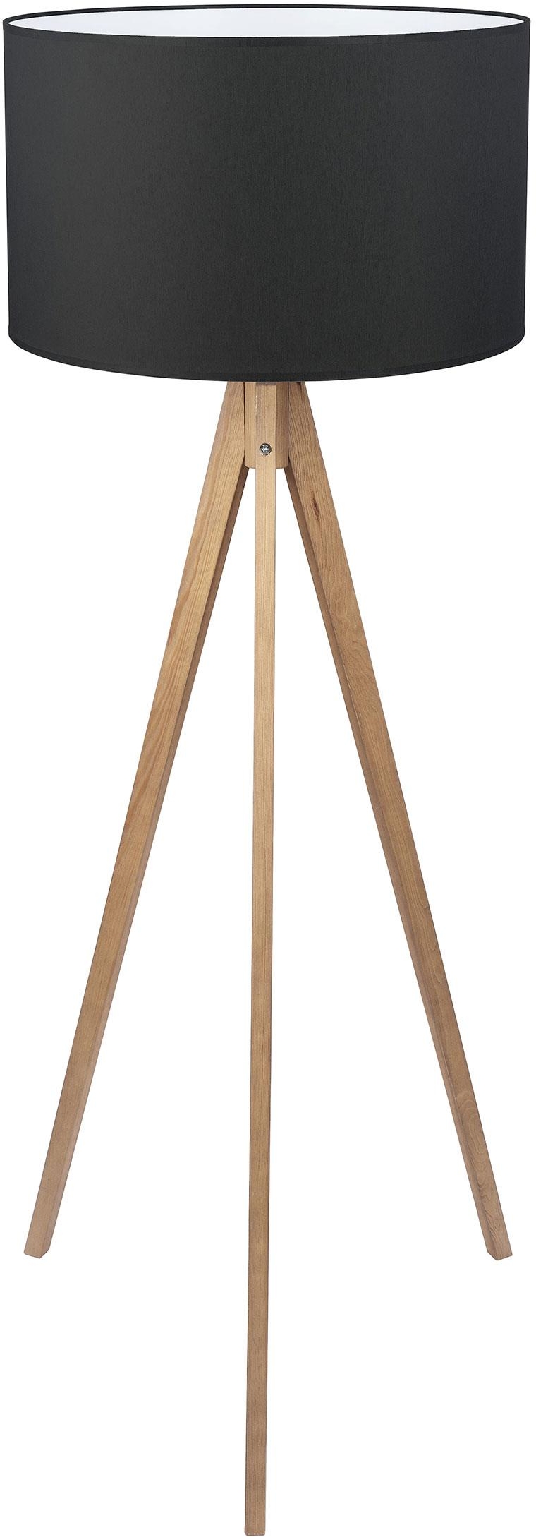 TK Lighting Treviso állólámpa 1x15 W fekete-fa 5039