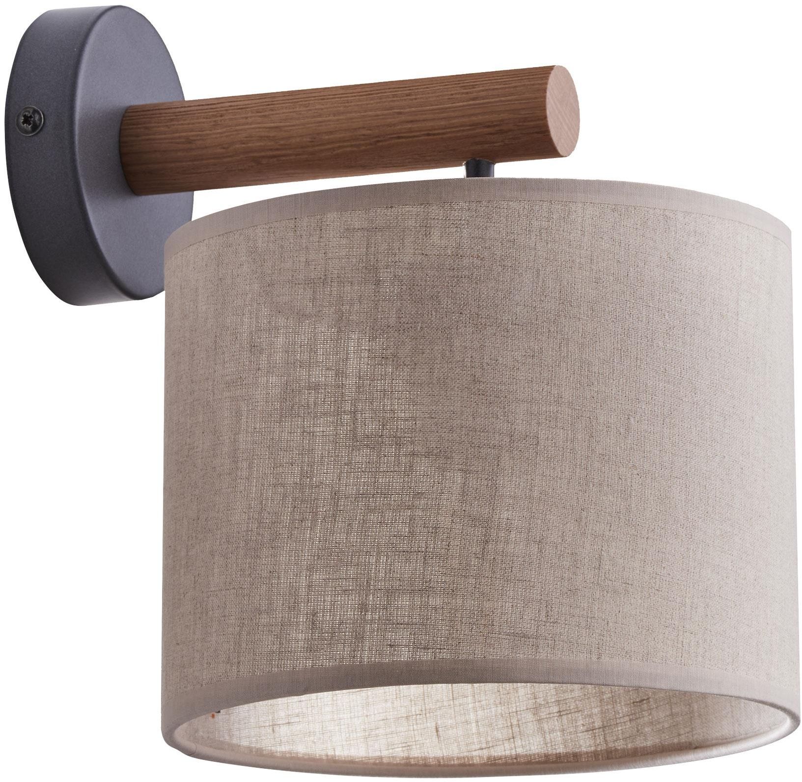 TK Lighting Deva Nature oldalfali lámpa 1x15 W fekete-szürke-fa-bézs 6106
