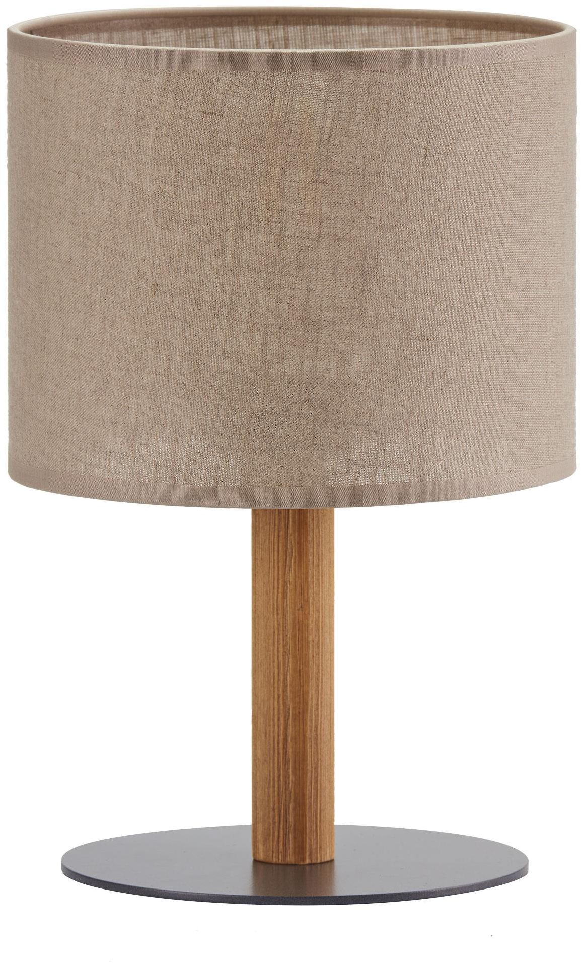 TK Lighting Deva Nature asztali lámpa 1x15 W fekete-szürke-fa -bézs 5192