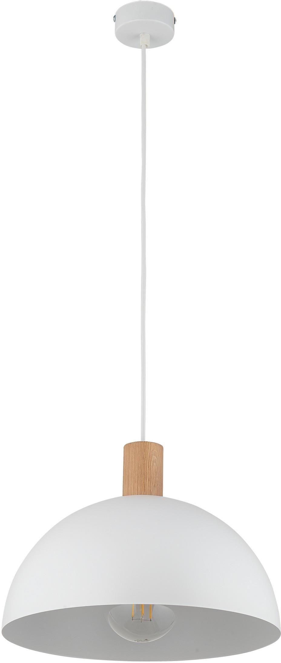 TK Lighting Oslo függőlámpa 1x15 W fehér-fa 4851