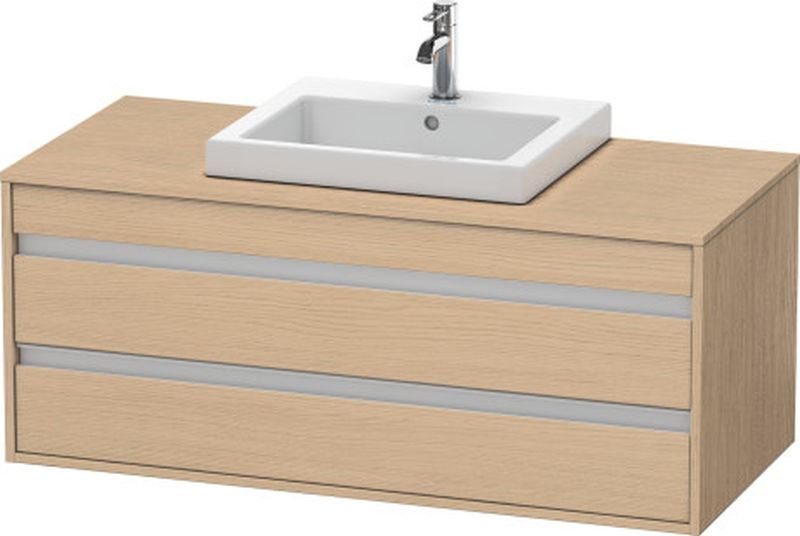 Duravit Ketho szekrény 120x55x49.6 cm Függesztett, mosdó alatti tölgy KT675603030