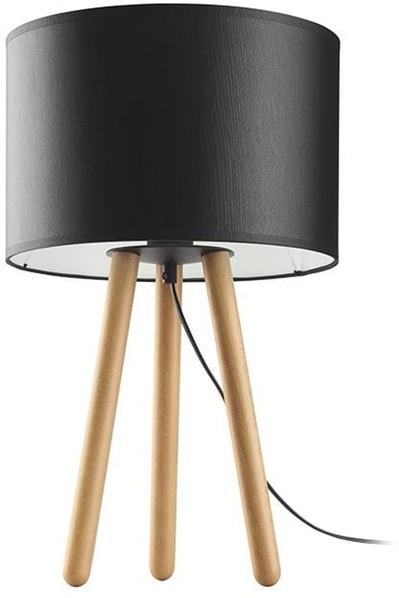 TK Lighting Tokyo asztali lámpa 1x15 W fekete-fa 5293