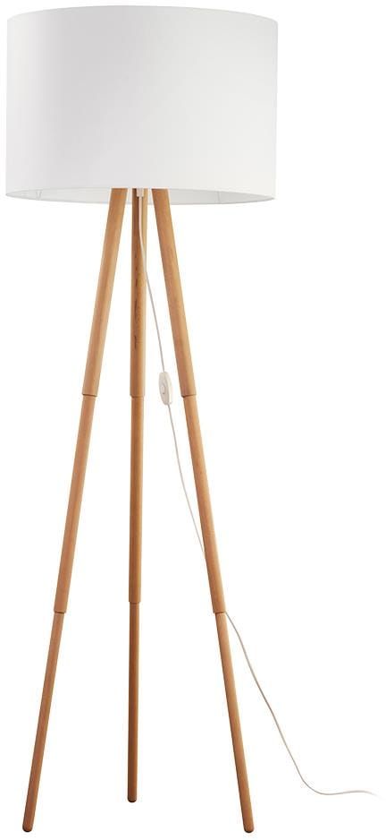 TK Lighting Tokyo állólámpa 1x15 W fehér-fa 5299