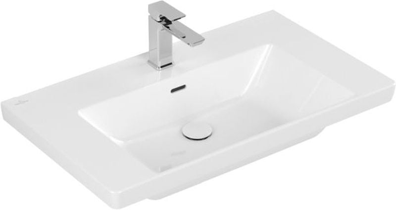 Villeroy & Boch Subway 3.0 mosdótál 80x47 cm négyszögletes klasszikus-beépíthető fehér 4A7080R1