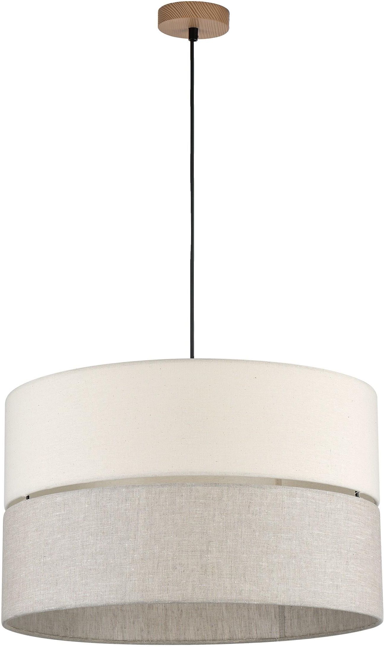 TK Lighting Eco függőlámpa 3x15 W fekete-szürke/hamvas-fa-bézs 5773