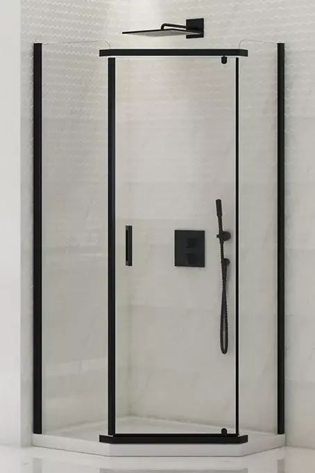 New Trendy New Komfort Black zuhanykabin 90x90 cm fekete matt/grafit üveg K-0807