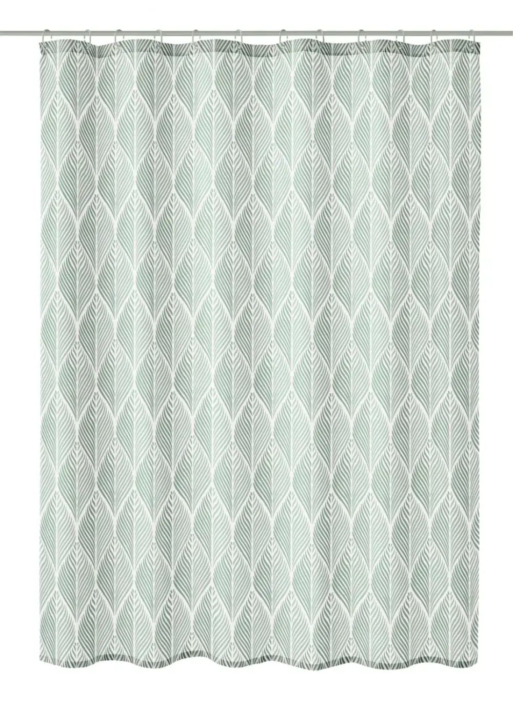Kleine Wolke Leaf zuhanyfüggöny 200x180 cm fehér-zöld 5961685305