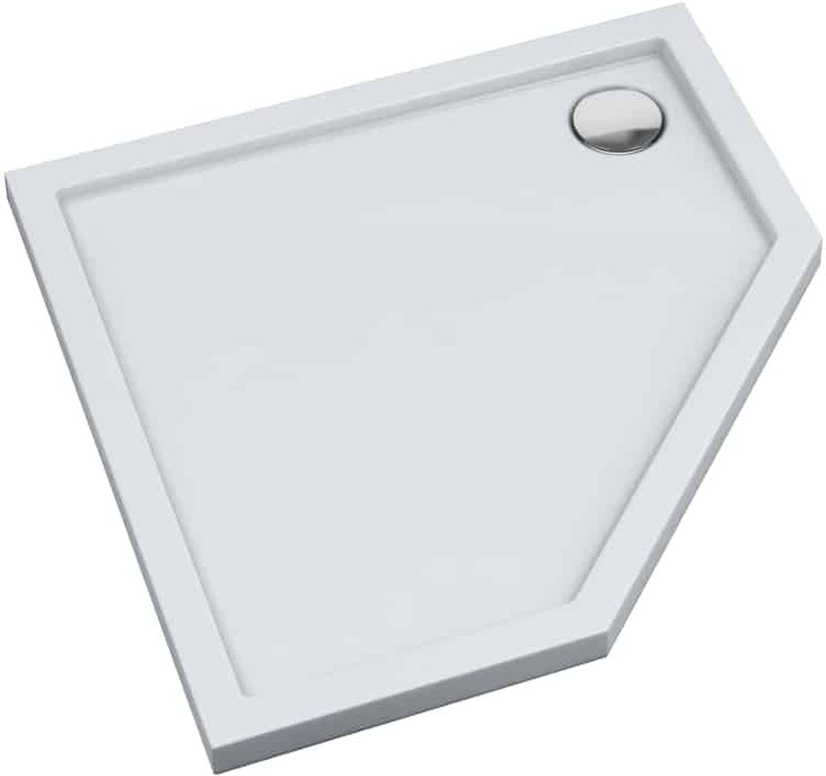 Schedpol Caspar New ötszögletű zuhanytálca 80x80 cm fehér 3.2397