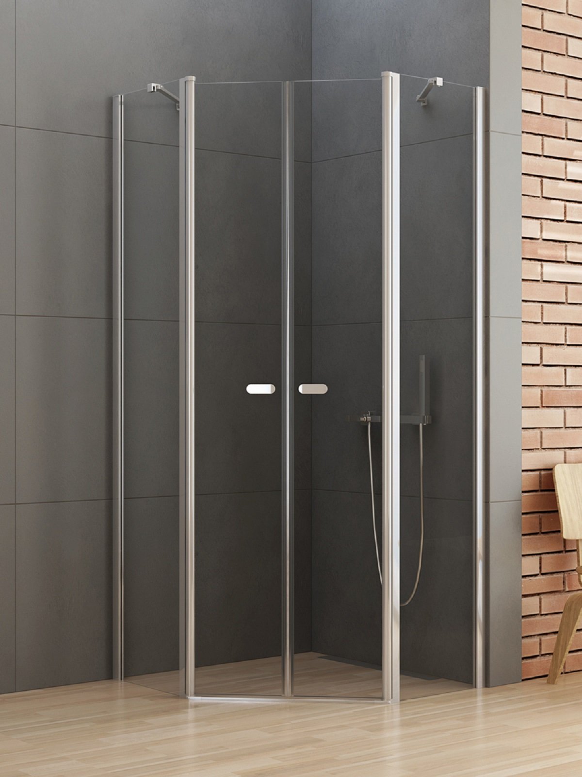 New Trendy New Soleo zuhanykabin 90x90 cm króm fényes/átlátszó üveg K-0610