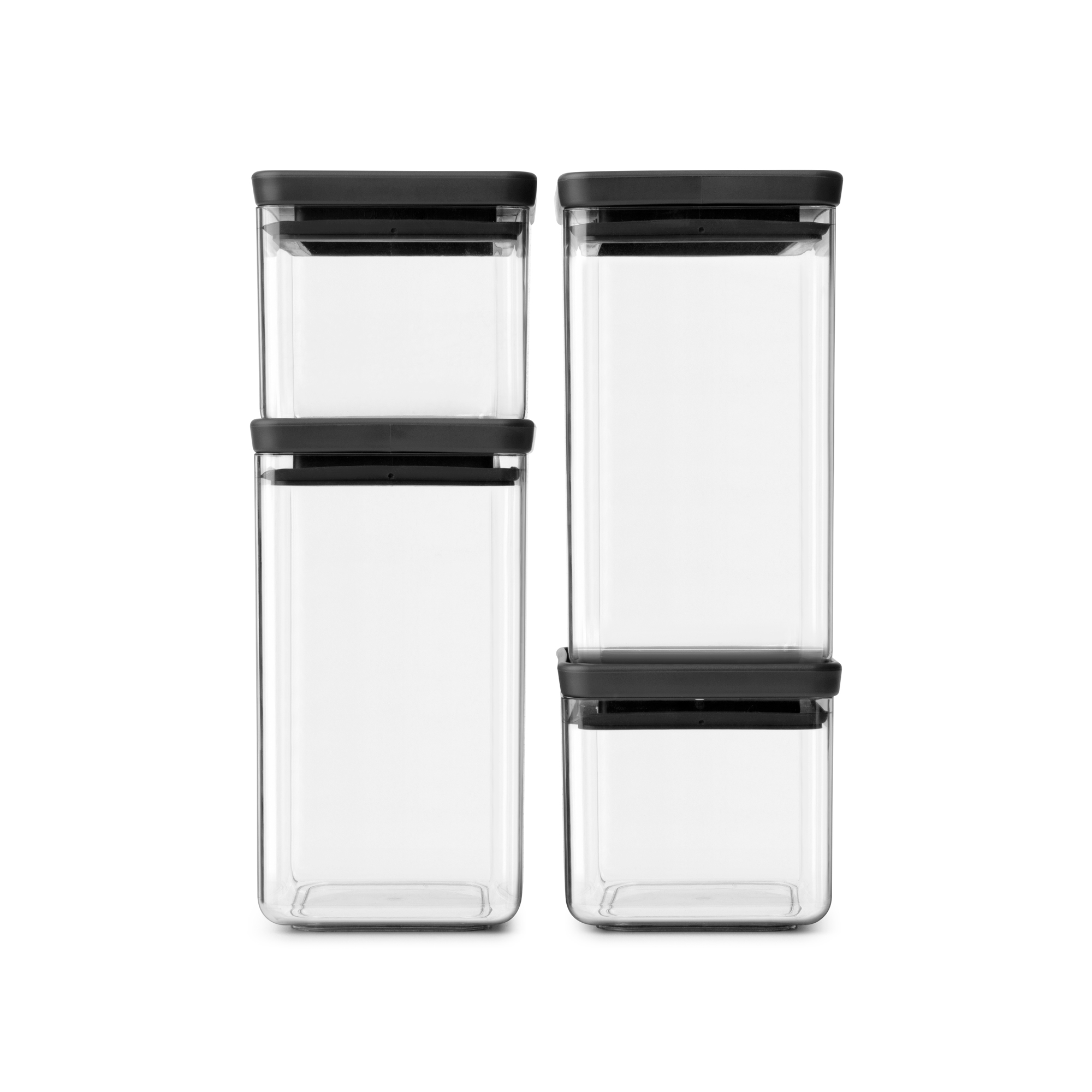 Brabantia Tasty+ tároló doboz készlet 22.3x11.2x29.6 cm átlátszó-fekete 122422