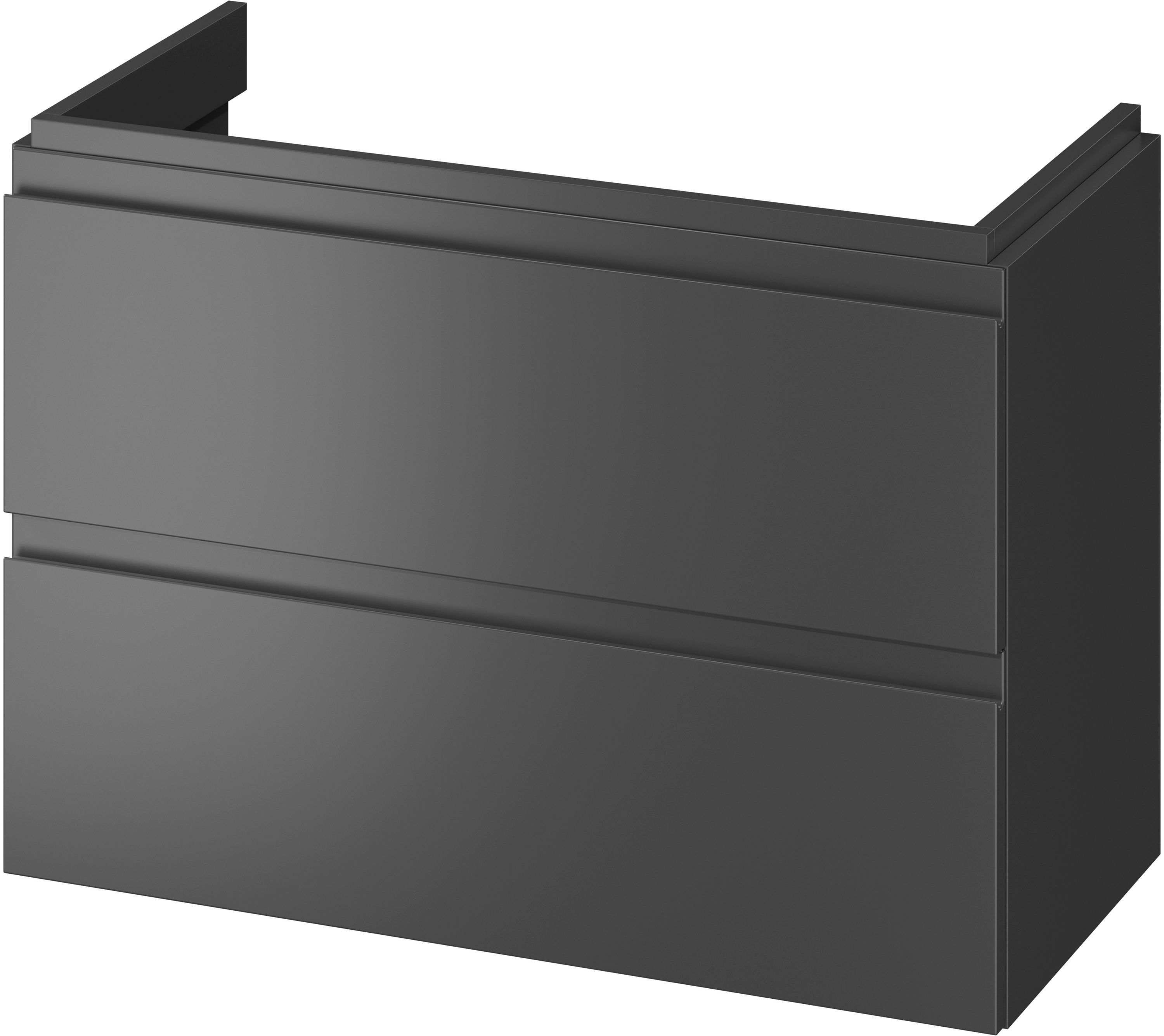 Cersanit Moduo szekrény 79.5x37.5x57 cm mosdókagyló alá akasztható antracit S590-077-DSM
