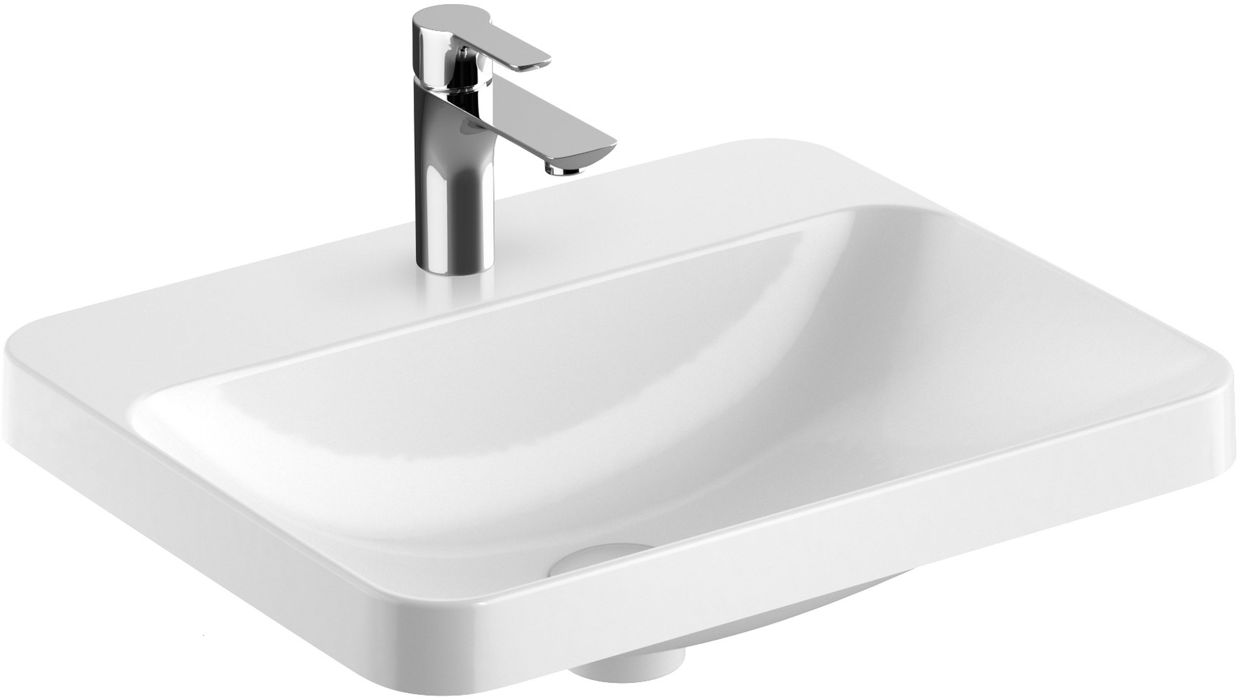 Geberit Variform mosdótál 55x45 cm négyszögletes süllyesztett fehér 500.743.00.2