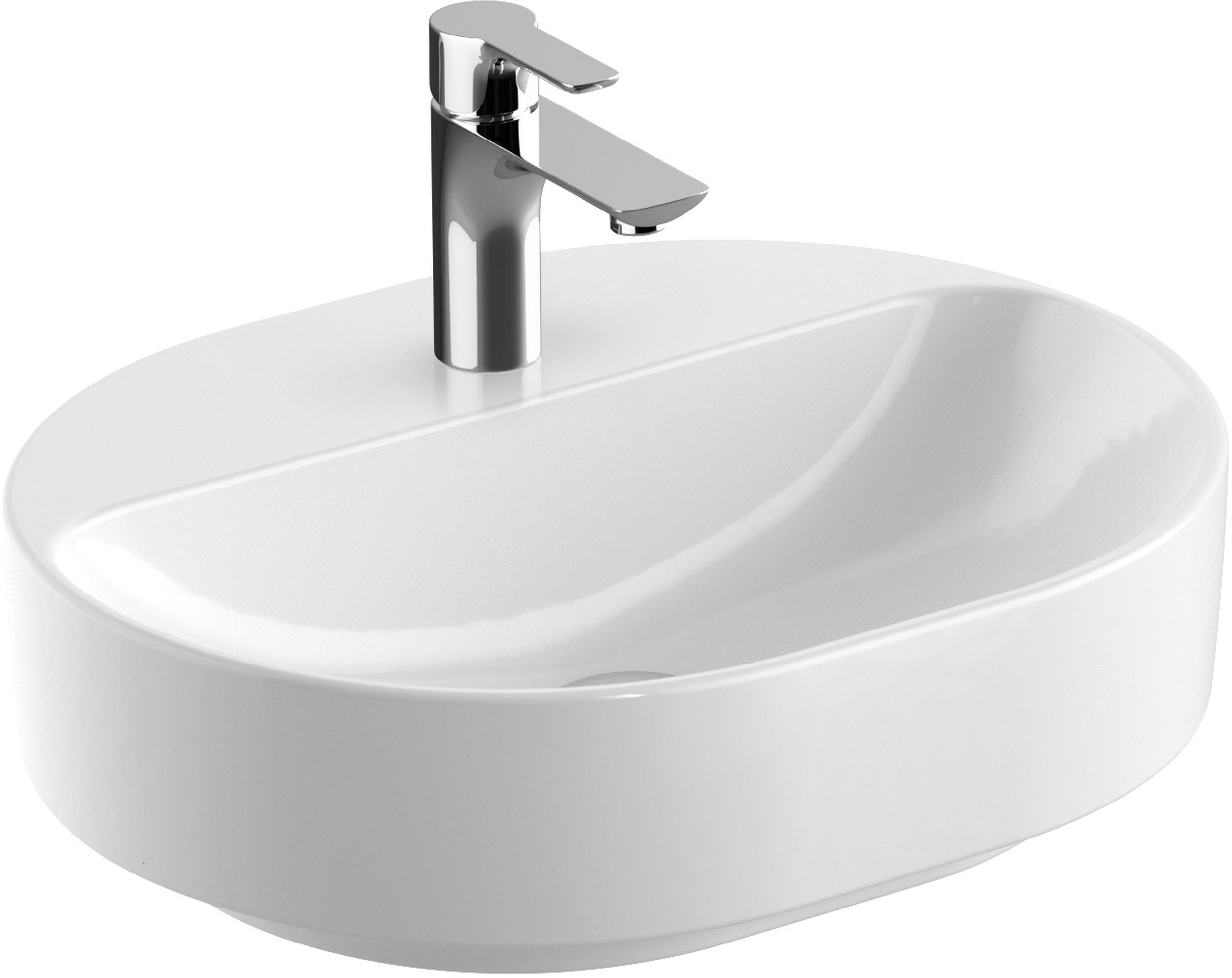 Geberit Variform mosdótál 50x40 cm ovális beépíthető-mosdótálak fehér 500.776.01.2