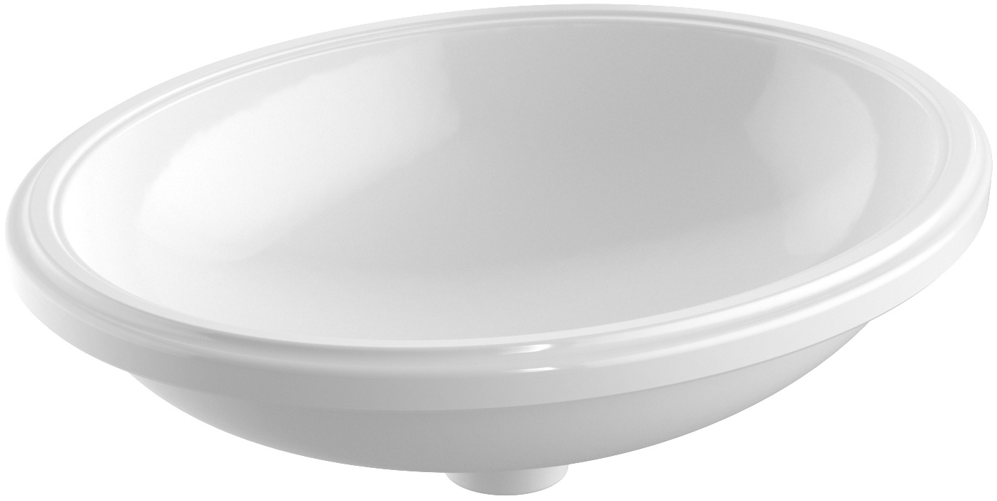 Geberit Variform mosdótál 50x40 cm ovális alulról beépíthető fehér 500.755.00.2