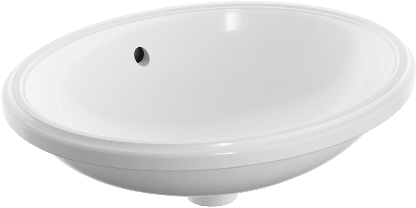 Geberit Variform mosdótál 50x40 cm ovális alulról beépíthető fehér 500.753.01.2