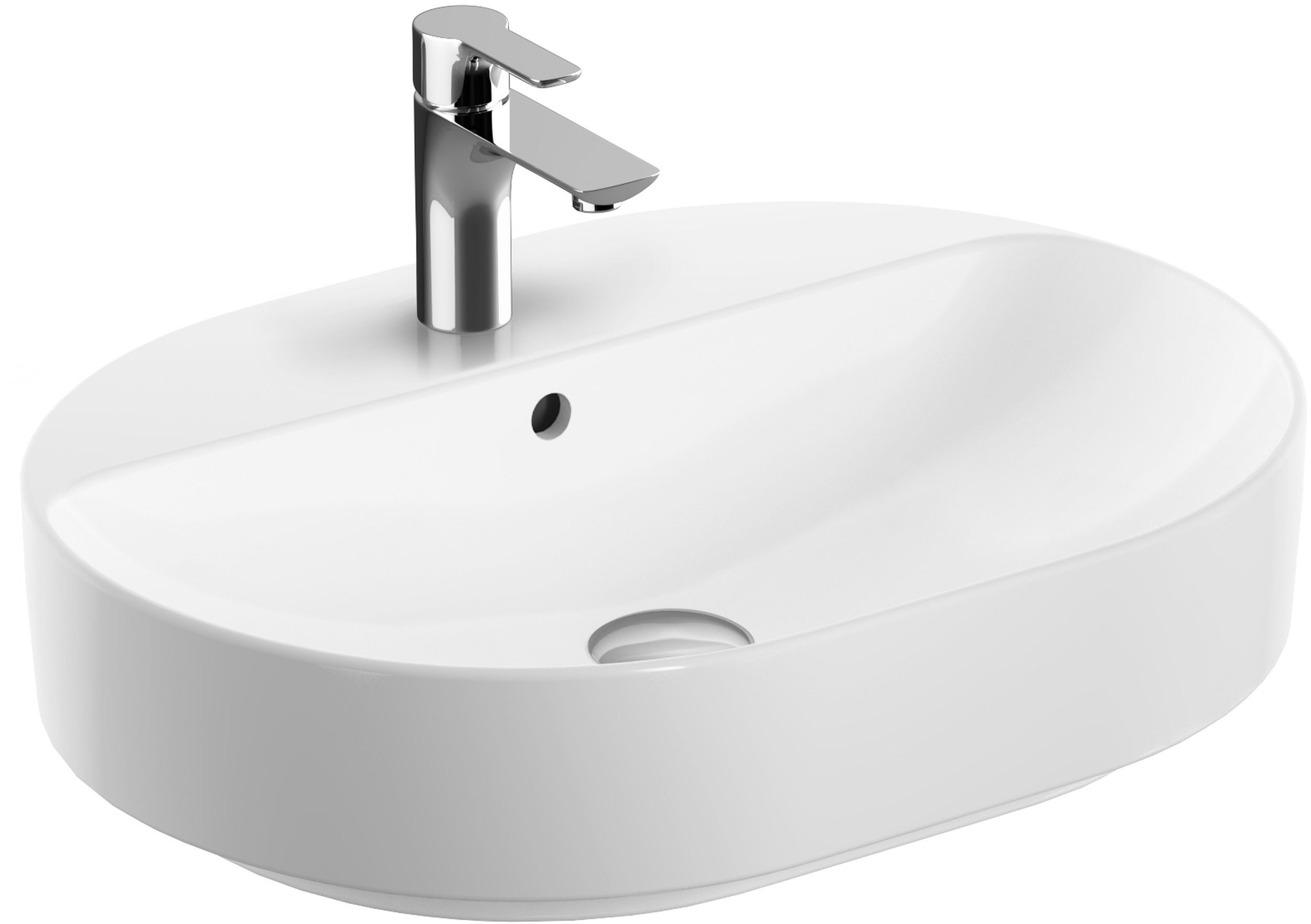 Geberit Variform mosdótál 60x45 cm ovális beépíthető-mosdótálak fehér 500.777.00.2