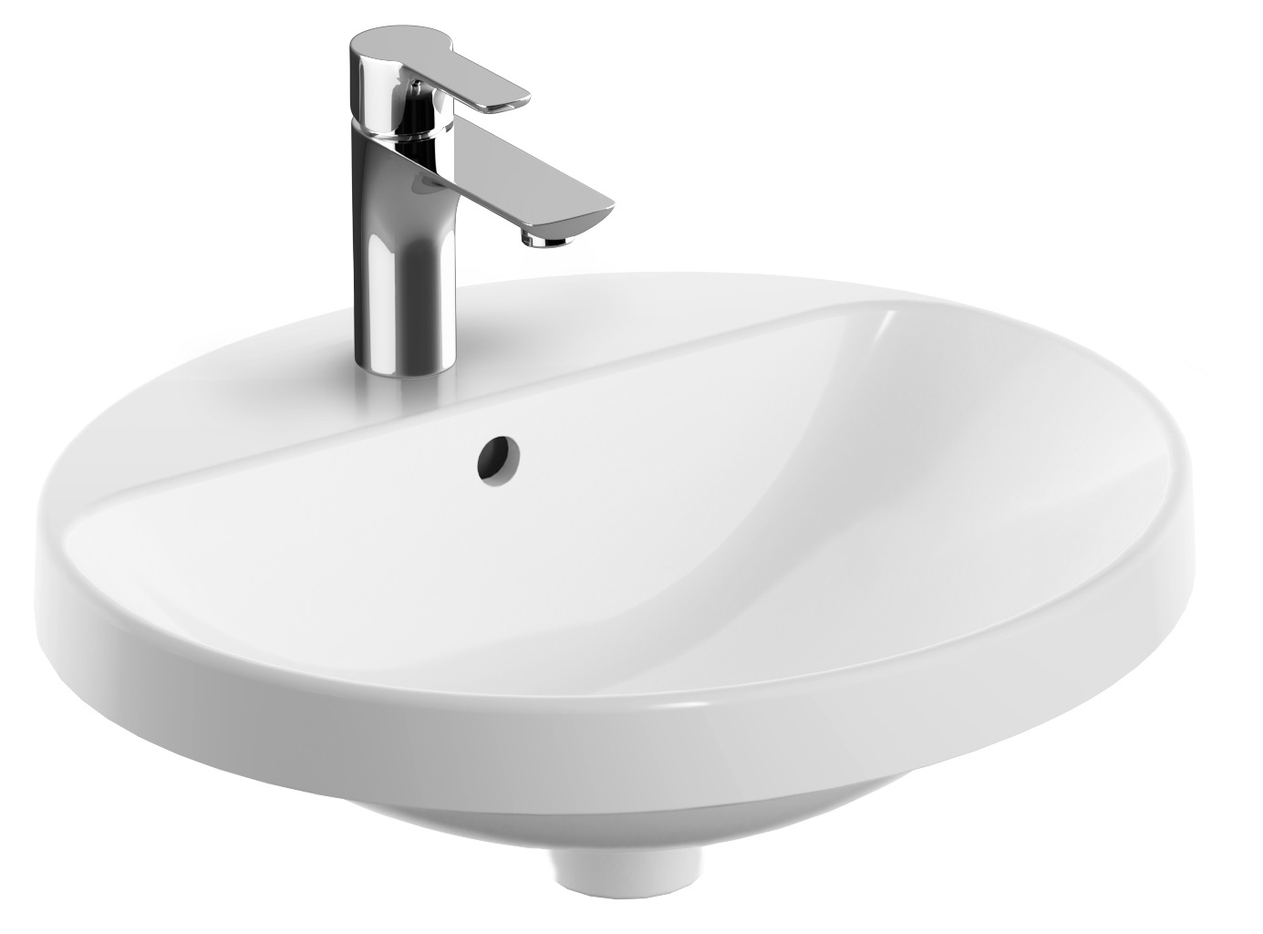 Geberit Variform mosdótál 50x45 cm ovális süllyesztett fehér 500.712.01.2