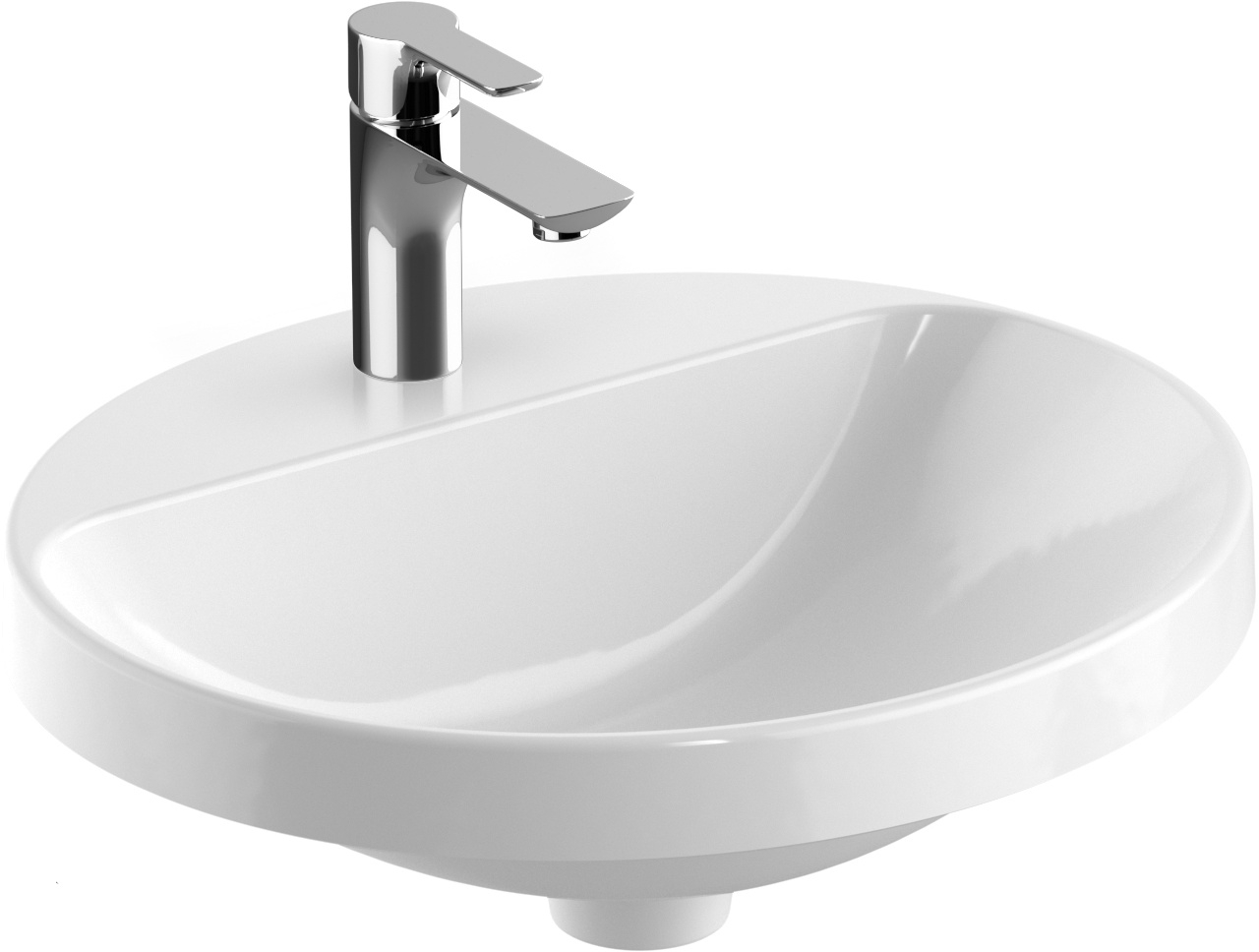 Geberit Variform mosdótál 50x45 cm ovális süllyesztett fehér 500.714.01.2