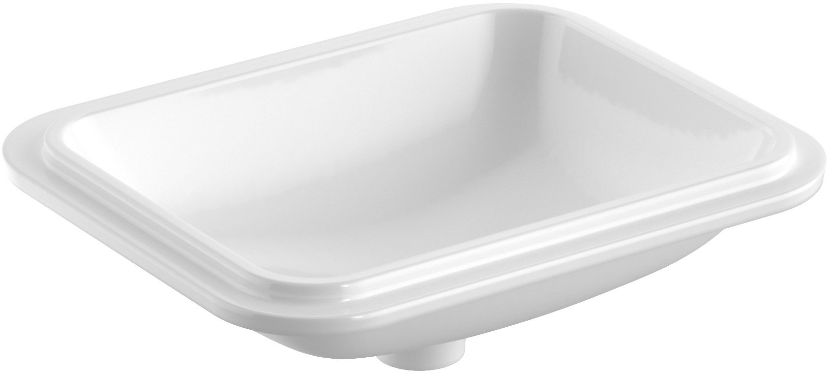 Geberit Variform mosdótál 45x35 cm négyszögletes alulról beépíthető fehér 500.762.01.2